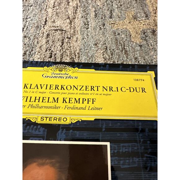 DGG 138 774 WILHELM KEMPFF / BEETHOVEN Piano Concerto No. 1 Leitner Berlin - Picture 2 of 6